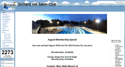 Desktop Screenshot of orchardhillswimclub.com